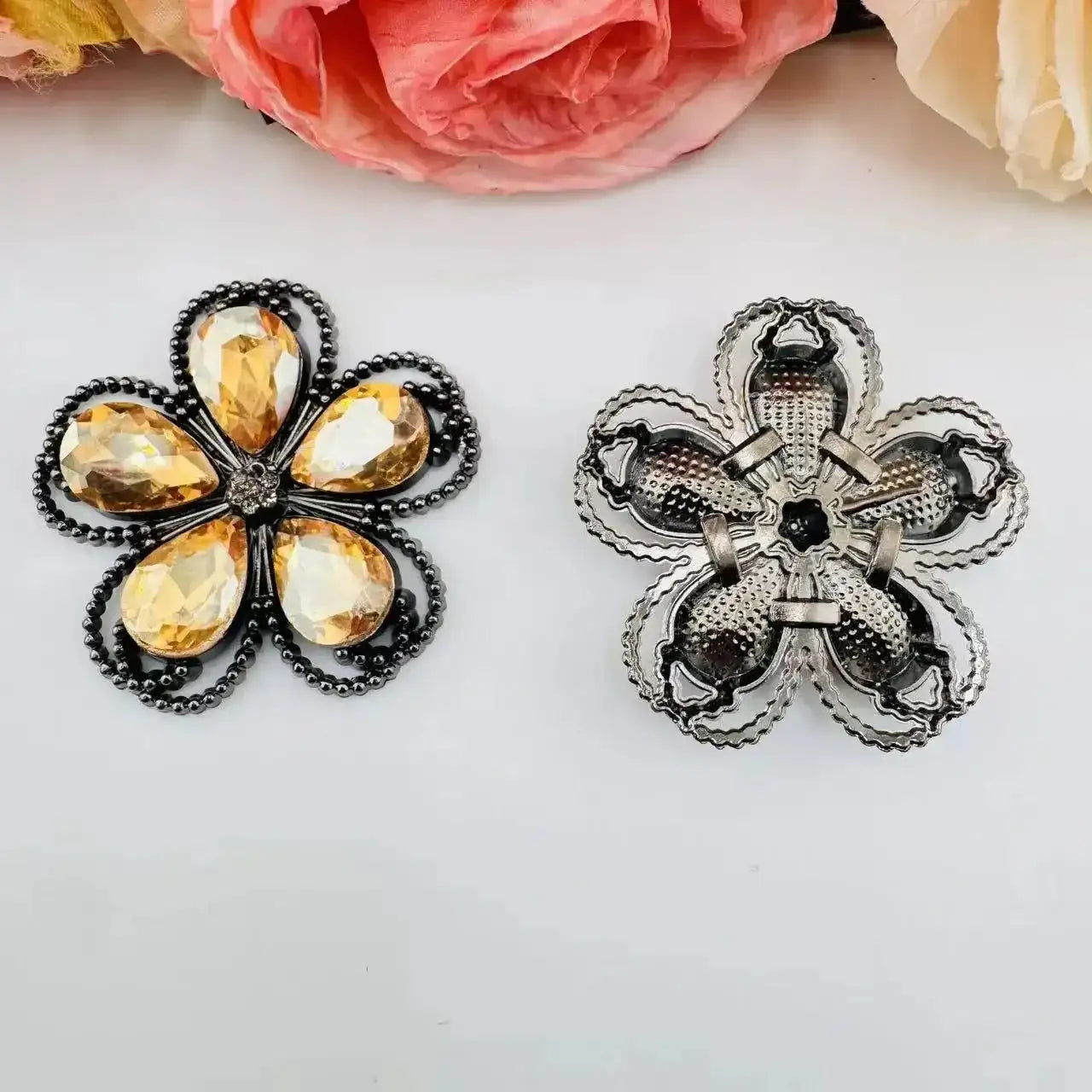 FS10999-41MM Flower Alloy Metal Charms For Making Fancy Beads -Zoe DIY Wholesale
