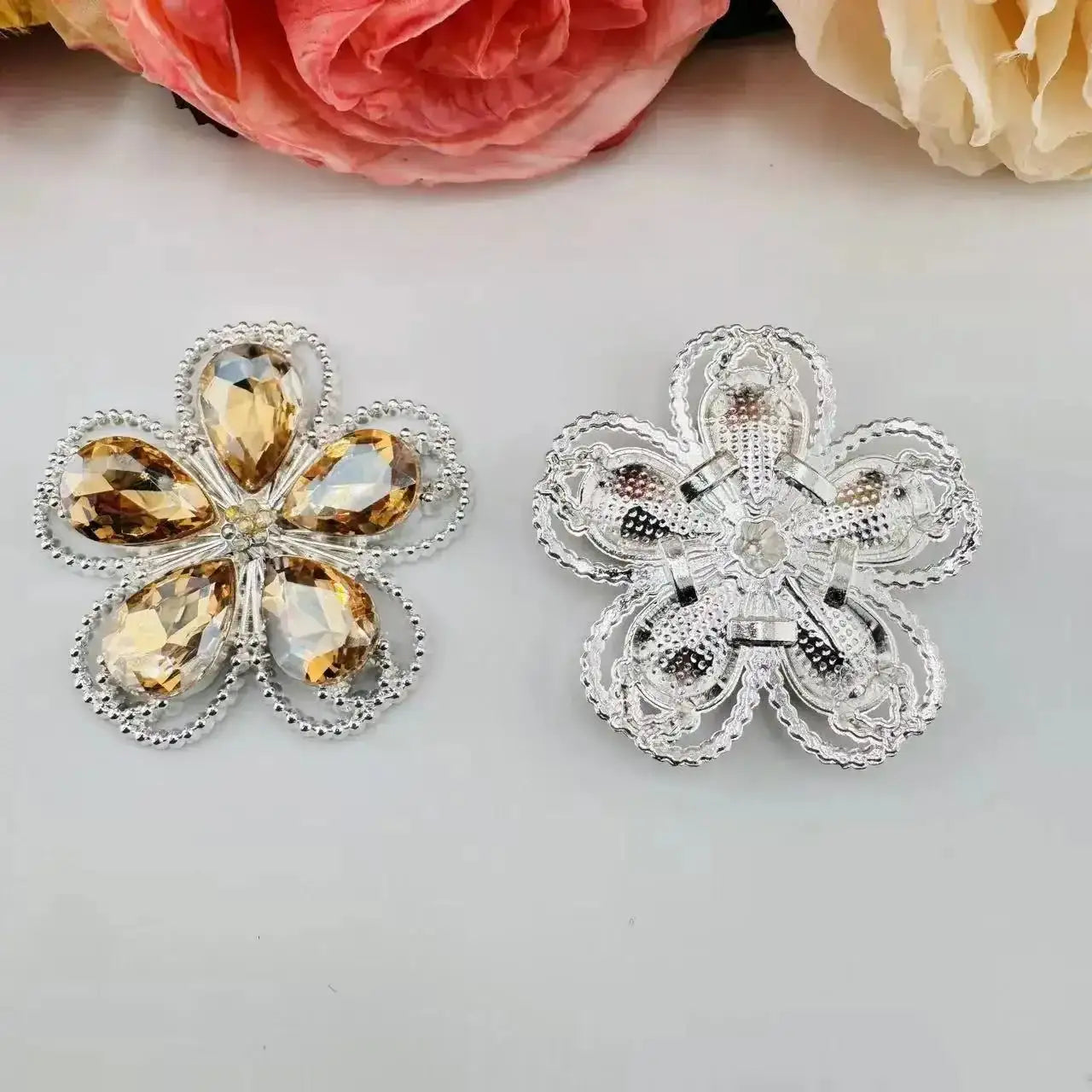 FS10999-41MM Flower Alloy Metal Charms For Making Fancy Beads -Zoe DIY Wholesale