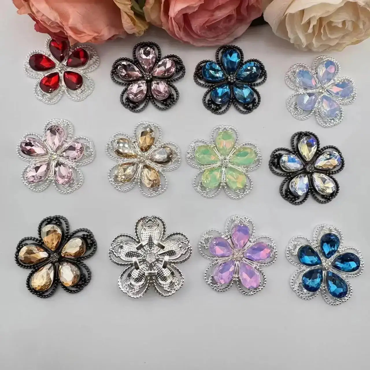 FS10999-41MM Flower Alloy Metal Charms For Making Fancy Beads -Zoe DIY Wholesale