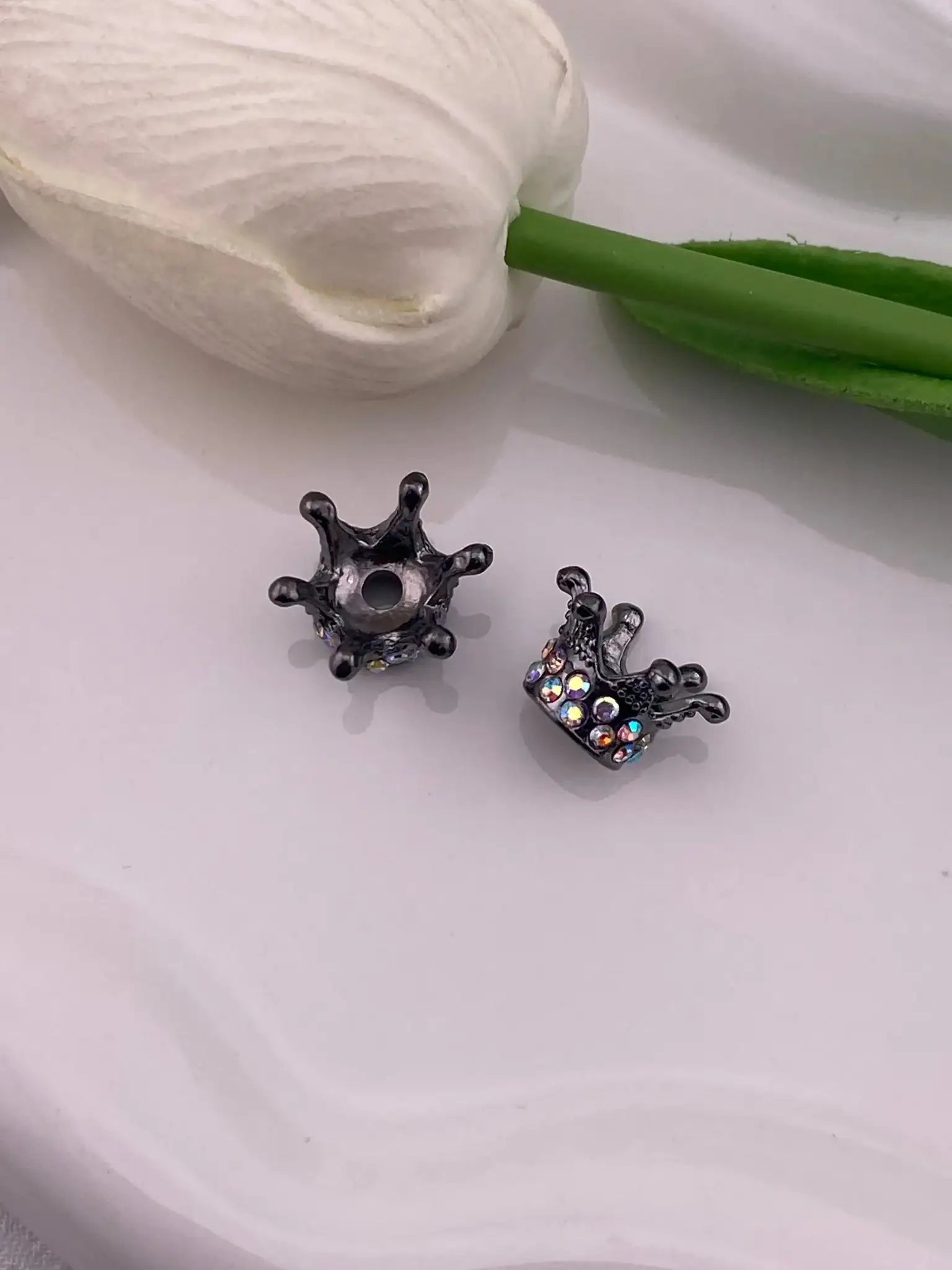 FS1114-15MM Silver Crown Spacer Fit For Beadspen Beads -Zoe DIY Wholesale