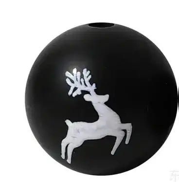FS1129-15MM Christmas Silicone Beads for Pens, Necklaces and Bracelets -Zoe DIY Wholesale