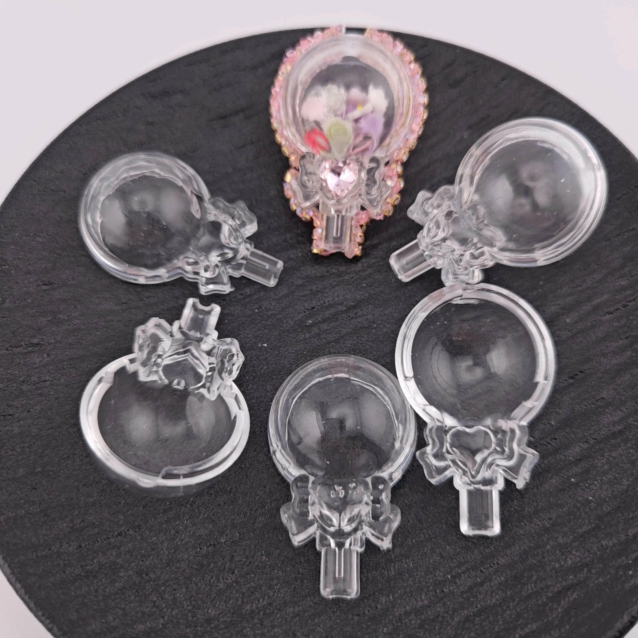FS1201-30MM Heart Lollypops Candy Clear Box Shakes Based Beads Fit For Beadable Pens -Zoe DIY Wholesale