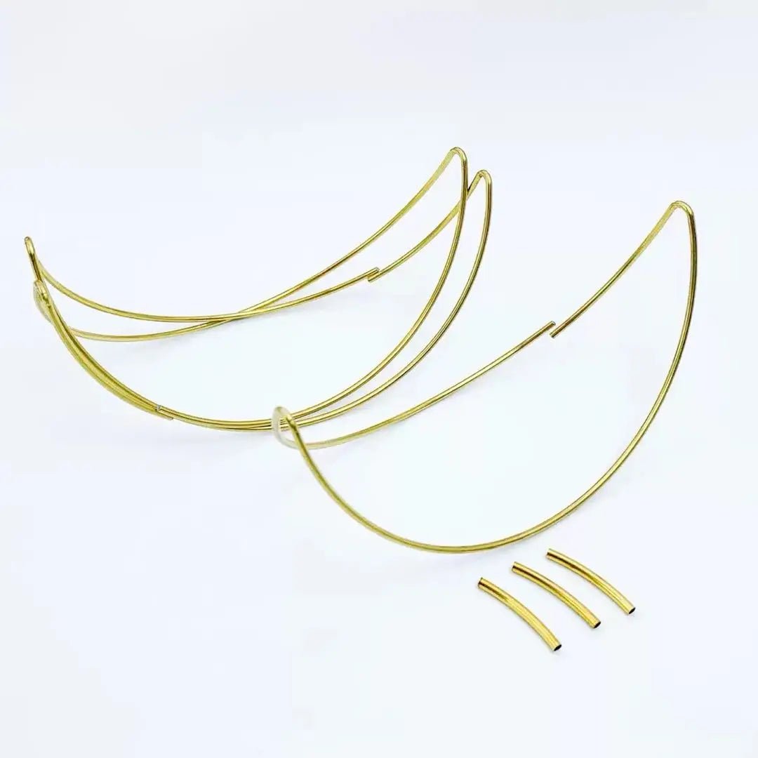 FS1276-About 4×10cm 3D Moon Wire Ring For Making Car Hangers -Zoe DIY Wholesale
