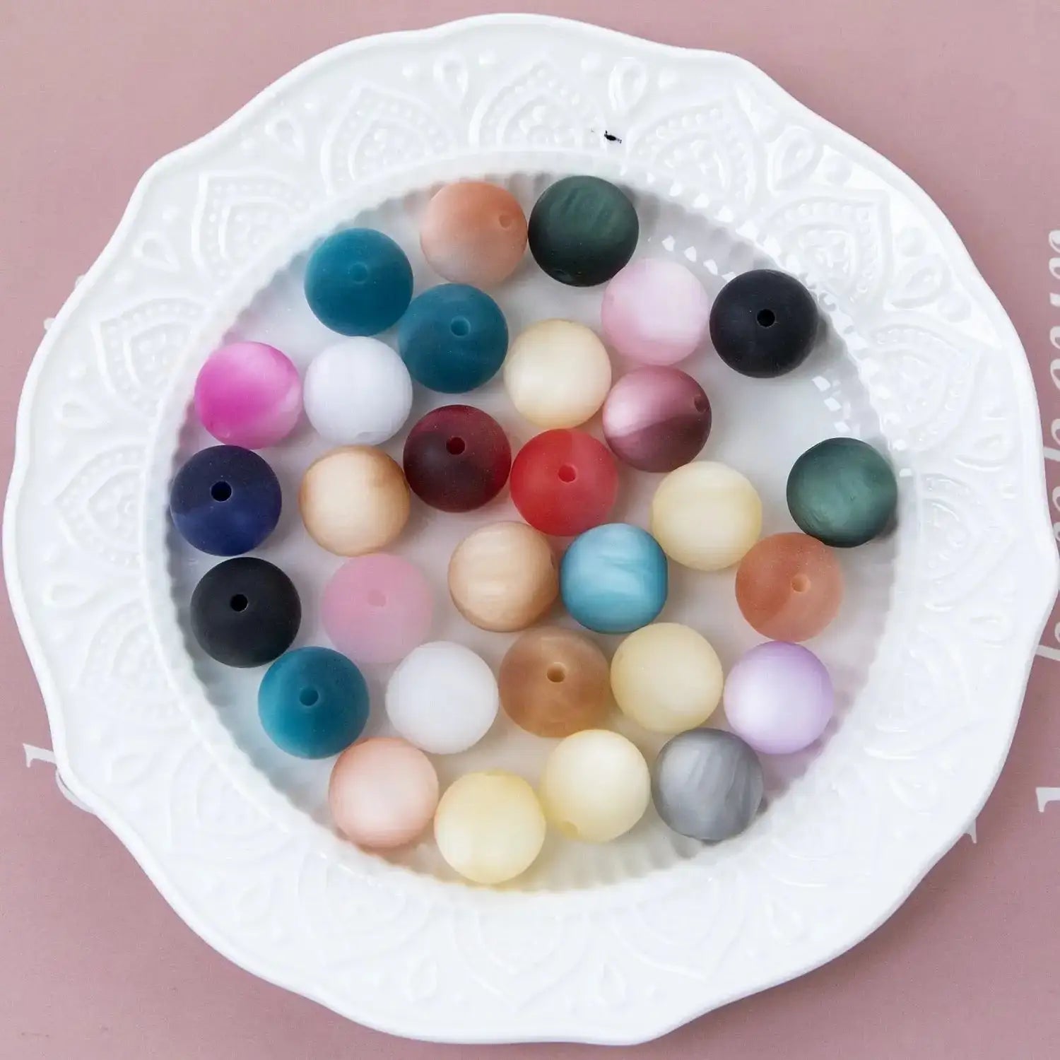 FS1331-16mm Frosted Cat Eye Resin Beads Fit For Beadable Pens -Zoe DIY Wholesale