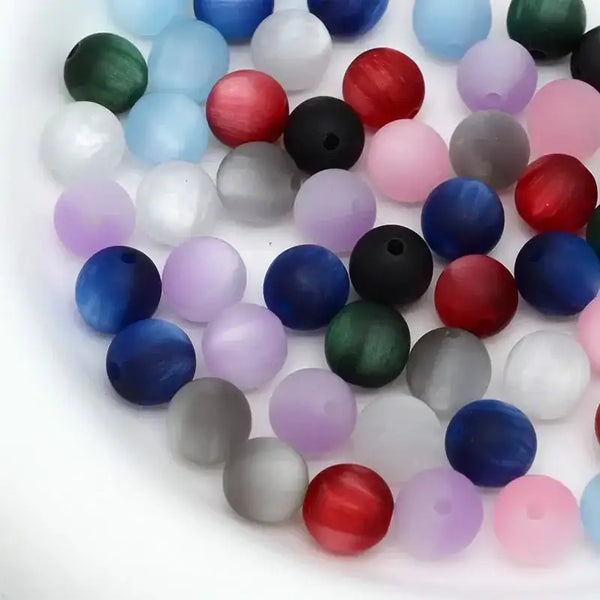 FS1331-16mm Frosted Cat Eye Resin Beads Fit For Beadable Pens -Zoe DIY Wholesale