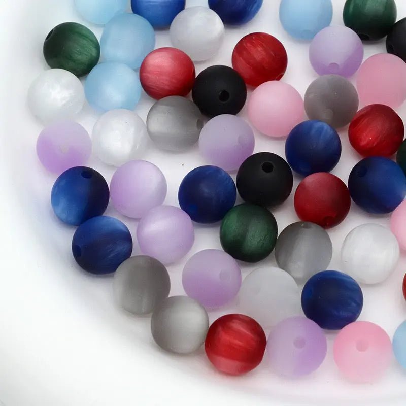 FS1331-16mm Frosted Cat Eye Resin Beads Fit For Beadable Pens -Zoe DIY Wholesale