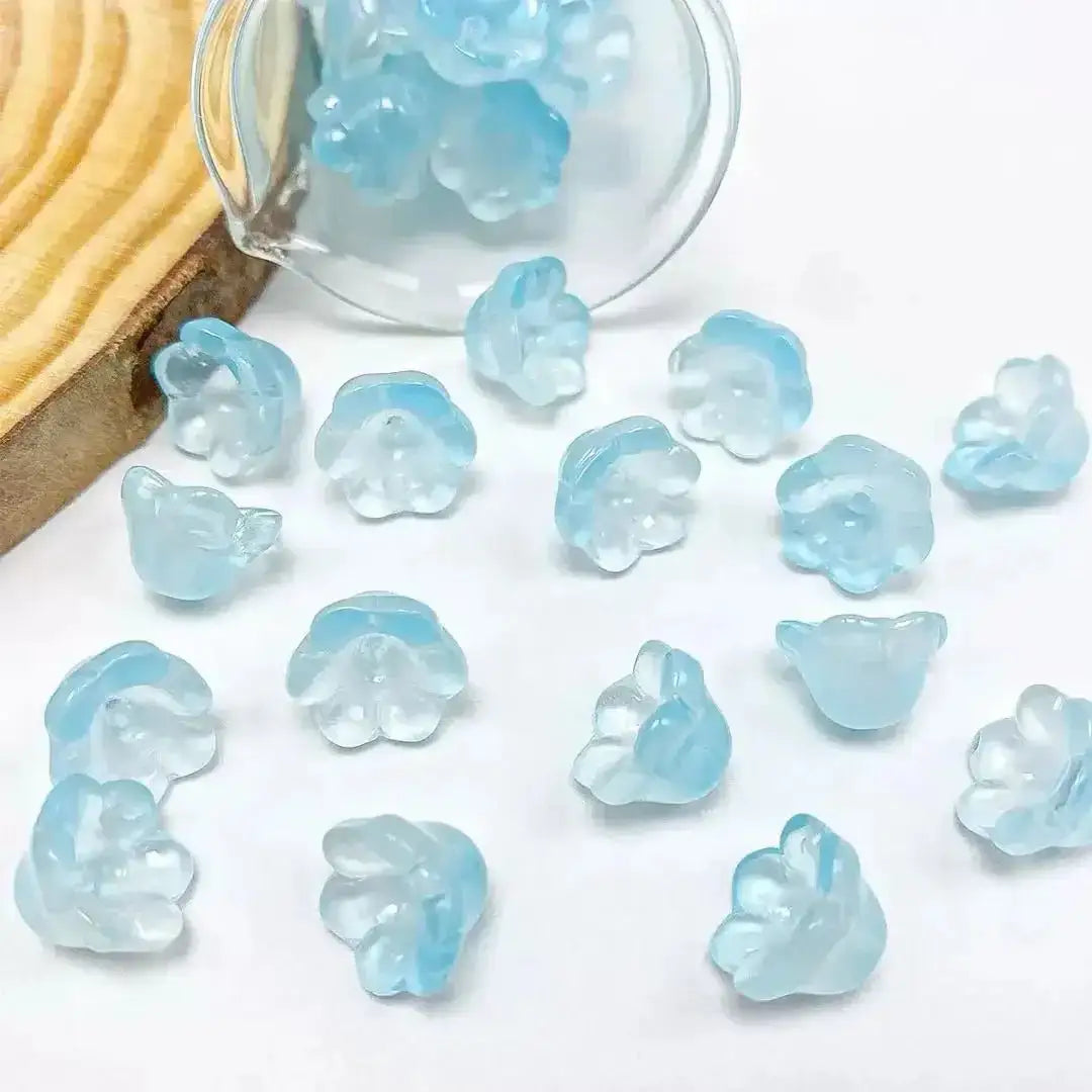 FS1337-7×12mm Glass Valley Of Lilly For Making Car Hangers Or Spacers -Zoe DIY Wholesale