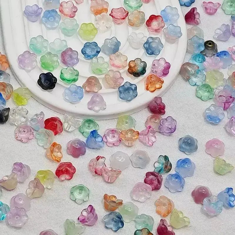 FS1337-7×12mm Glass Valley Of Lilly For Making Car Hangers Or Spacers -Zoe DIY Wholesale