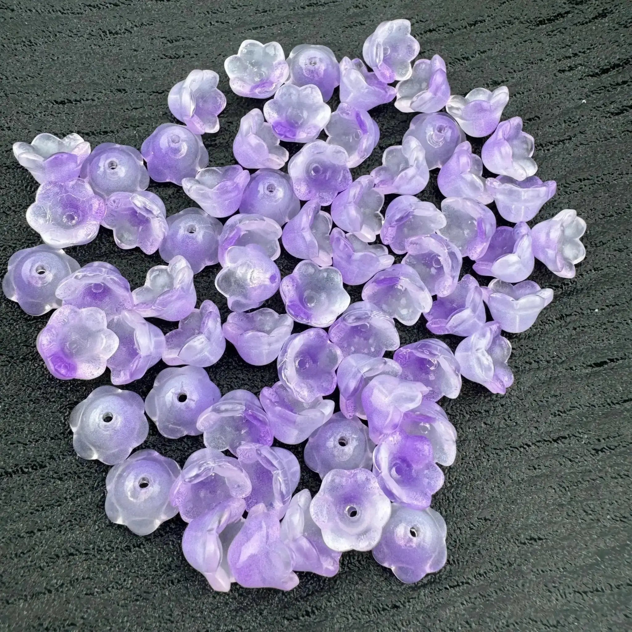 FS1337-7×12mm Glass Valley Of Lilly For Making Car Hangers Or Spacers -Zoe DIY Wholesale