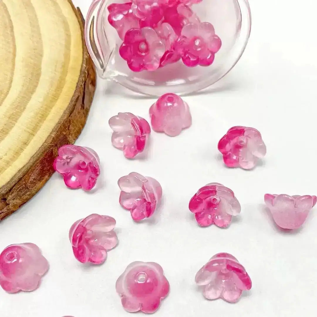 FS1337-7×12mm Glass Valley Of Lilly For Making Car Hangers Or Spacers -Zoe DIY Wholesale