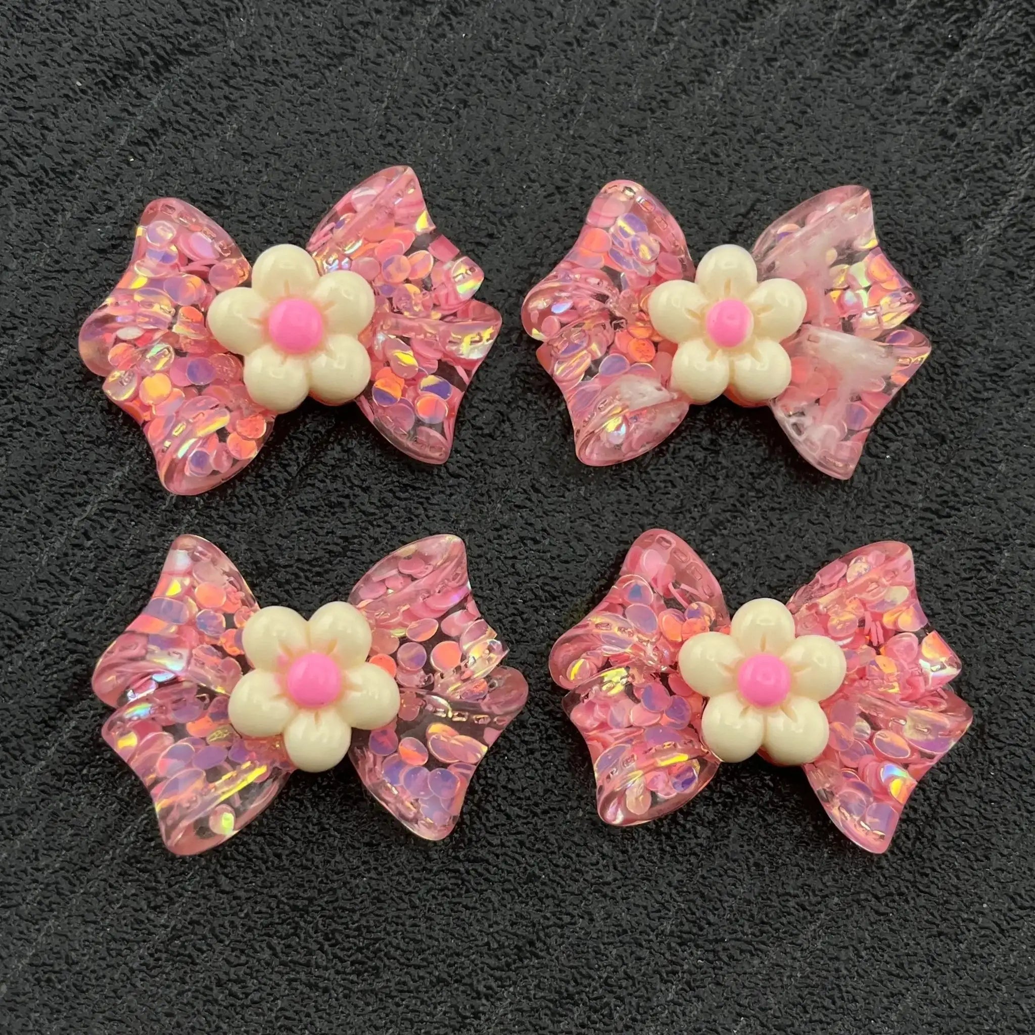 FS1417-10PCS 34MM Flower bows -Zoe DIY Wholesale