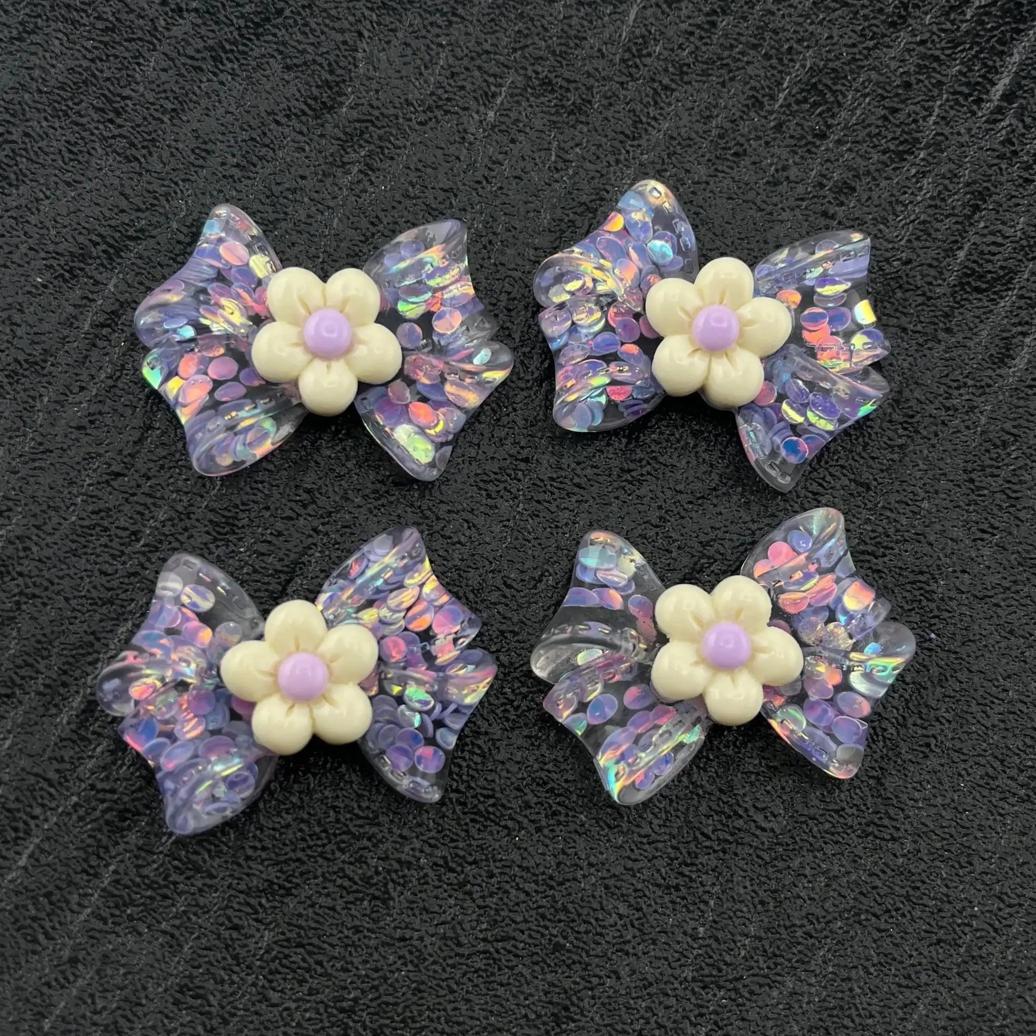 FS1417-10PCS 34MM Flower bows -Zoe DIY Wholesale