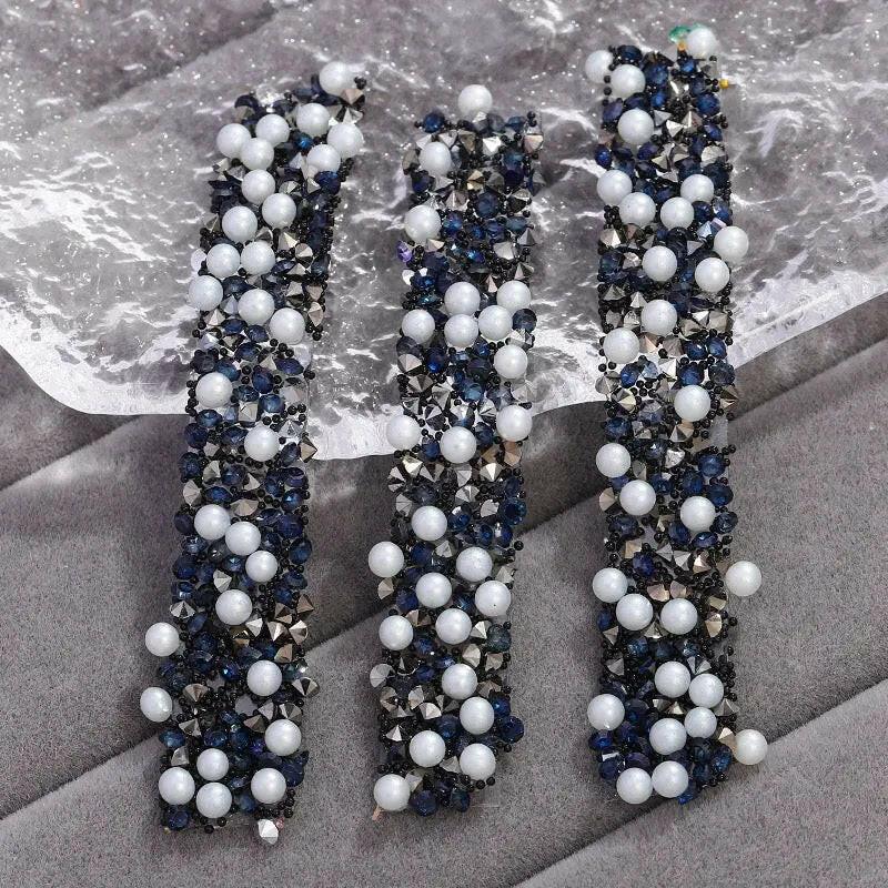 FS1515-Width 1.2cm Pearl Dianond Tape For Making Fancy Bead -Zoe DIY Wholesale