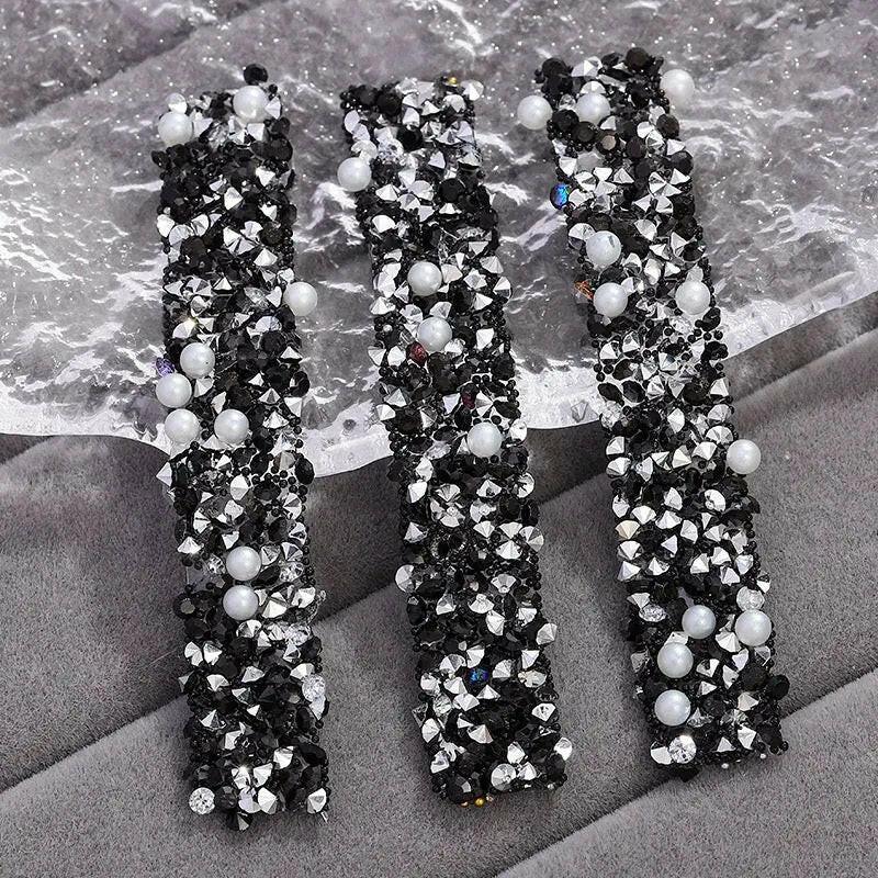 FS1515-Width 1.2cm Pearl Dianond Tape For Making Fancy Bead -Zoe DIY Wholesale