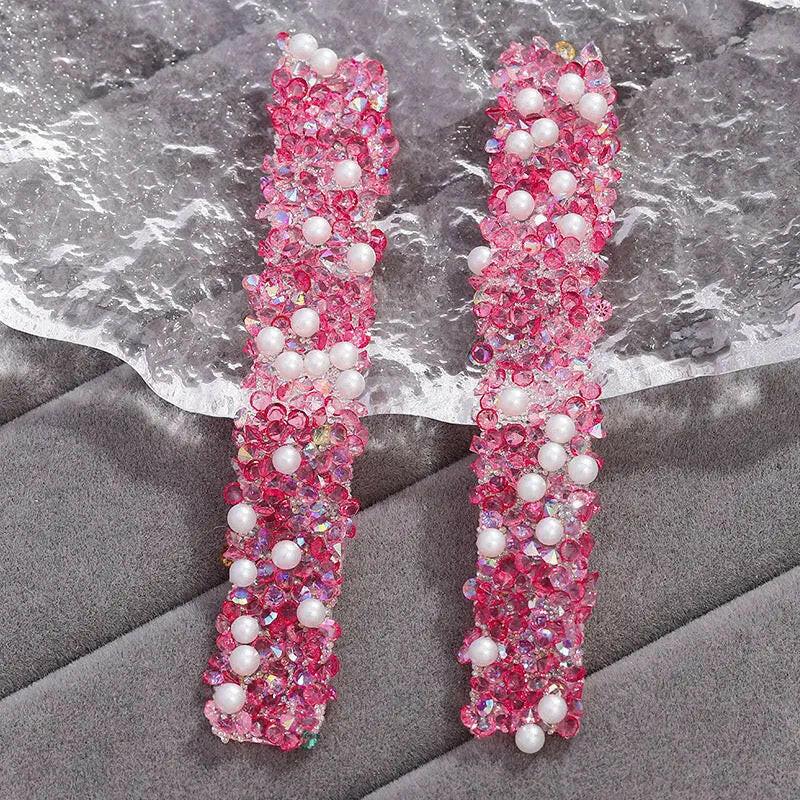 FS1515-Width 1.2cm Pearl Dianond Tape For Making Fancy Bead -Zoe DIY Wholesale