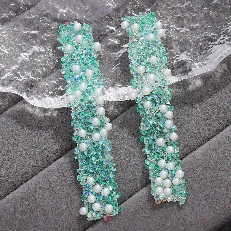 FS1515-Width 1.2cm Pearl Dianond Tape For Making Fancy Bead -Zoe DIY Wholesale