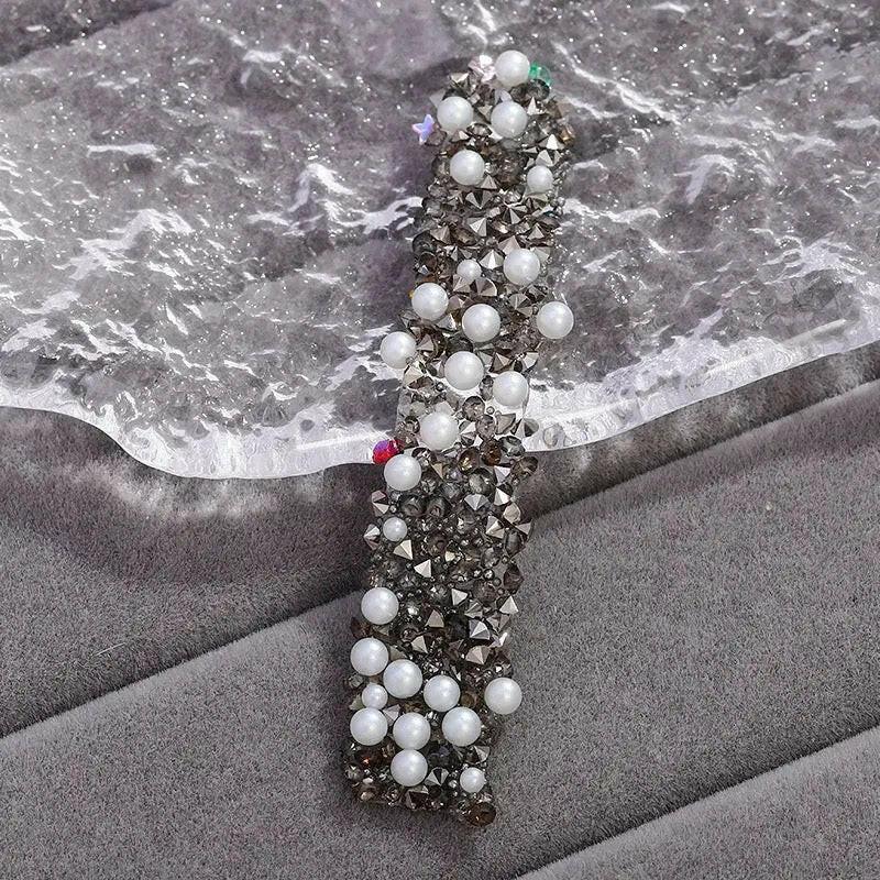 FS1515-Width 1.2cm Pearl Dianond Tape For Making Fancy Bead -Zoe DIY Wholesale