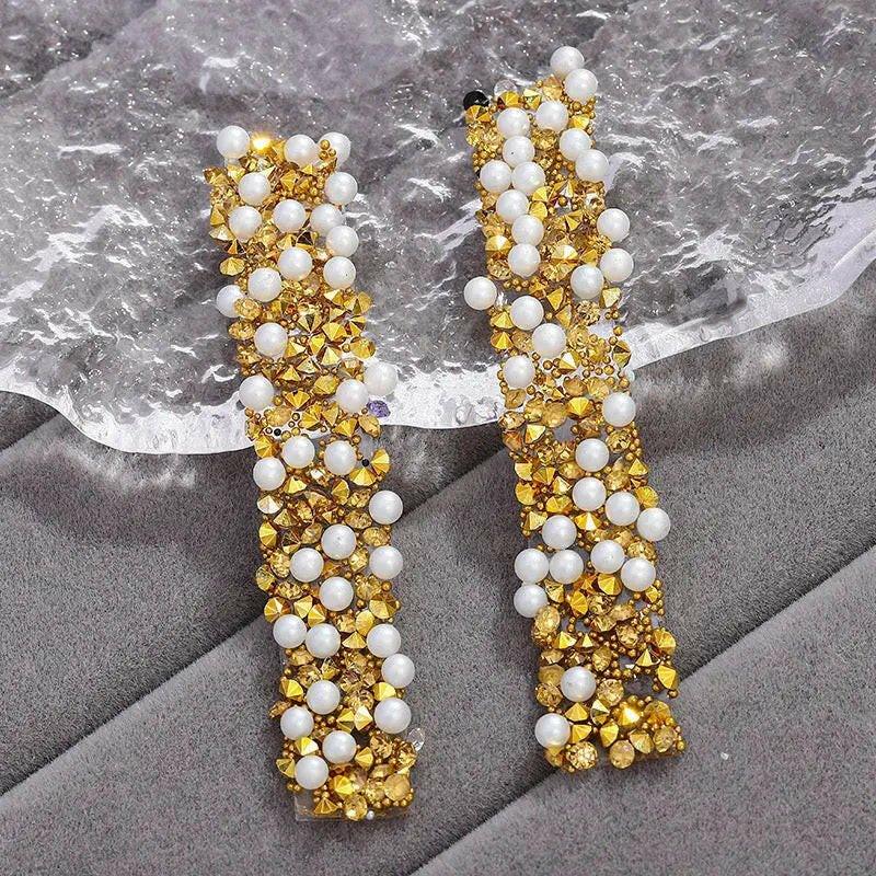 FS1515-Width 1.2cm Pearl Dianond Tape For Making Fancy Bead -Zoe DIY Wholesale