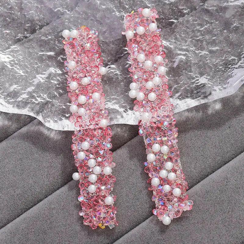 FS1515-Width 1.2cm Pearl Dianond Tape For Making Fancy Bead -Zoe DIY Wholesale