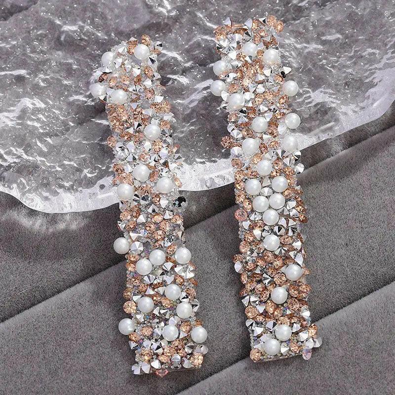 FS1515-Width 1.2cm Pearl Dianond Tape For Making Fancy Bead -Zoe DIY Wholesale