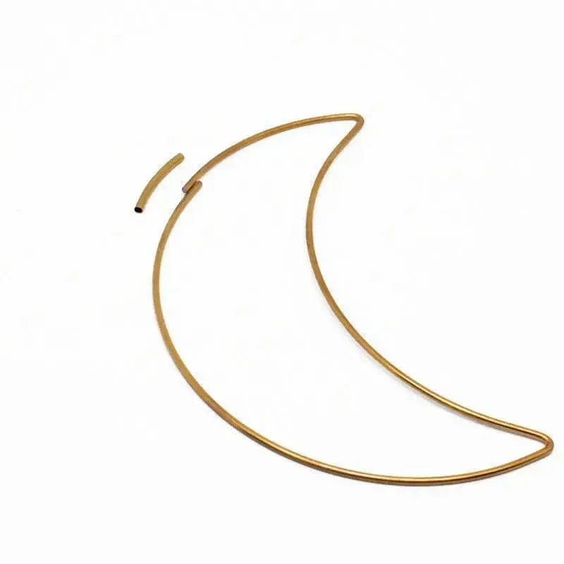 FS1524-100mm Moon Shape Copper Plated Steel Ring For Making Car Hanger -Zoe DIY Wholesale
