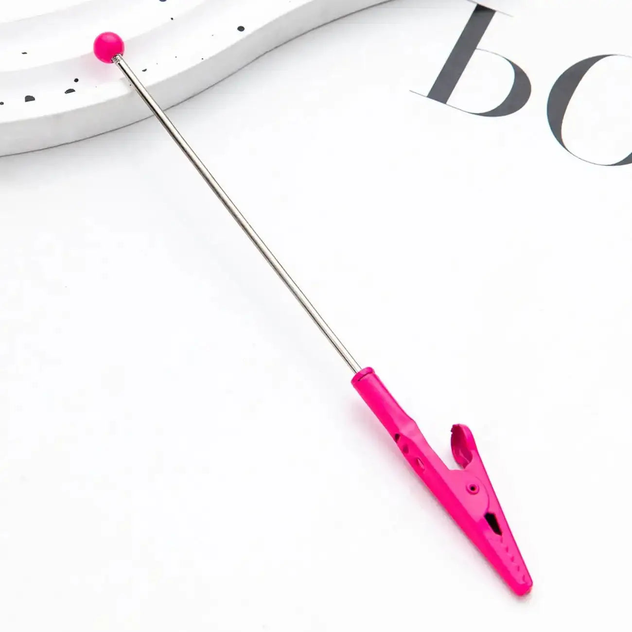 FS1548-16.2*0.2cm DIY Metal Crocodile Clips with Beadable Keychain Bar Mini Lobster Clasp for Notes Business Card Photo -Zoe DIY Wholesale