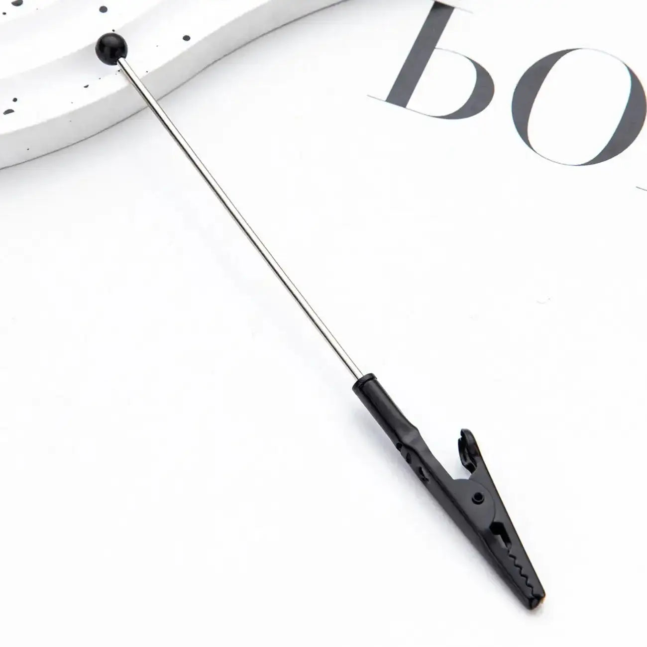 FS1548-16.2*0.2cm DIY Metal Crocodile Clips with Beadable Keychain Bar Mini Lobster Clasp for Notes Business Card Photo -Zoe DIY Wholesale
