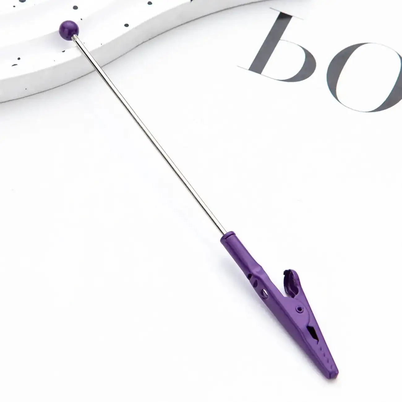 FS1548-16.2*0.2cm DIY Metal Crocodile Clips with Beadable Keychain Bar Mini Lobster Clasp for Notes Business Card Photo -Zoe DIY Wholesale