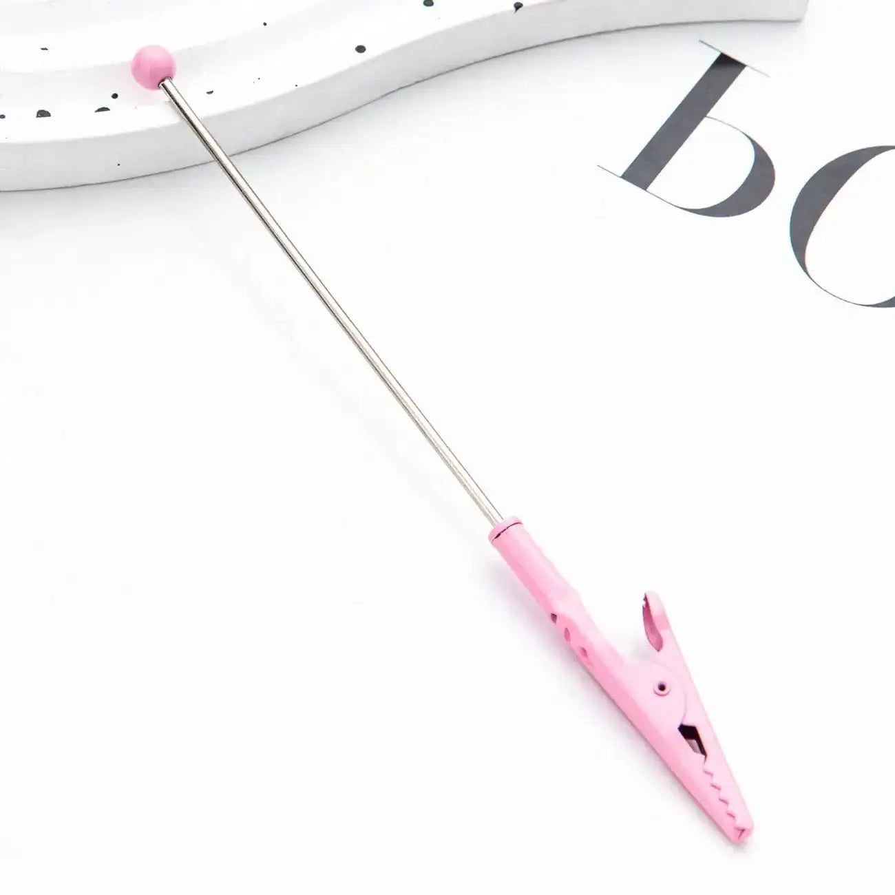 FS1548-16.2*0.2cm DIY Metal Crocodile Clips with Beadable Keychain Bar Mini Lobster Clasp for Notes Business Card Photo -Zoe DIY Wholesale