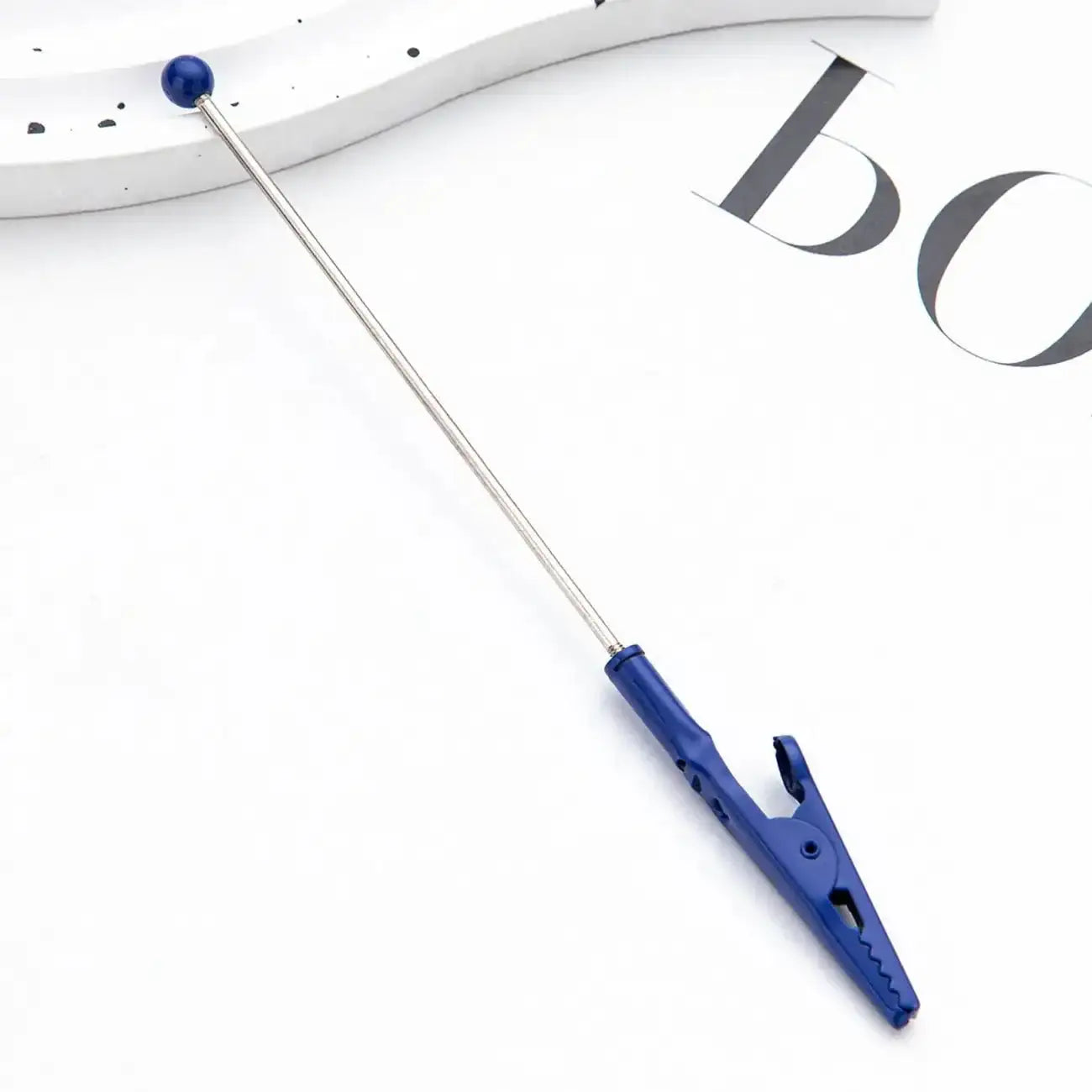 FS1548-16.2*0.2cm DIY Metal Crocodile Clips with Beadable Keychain Bar Mini Lobster Clasp for Notes Business Card Photo -Zoe DIY Wholesale