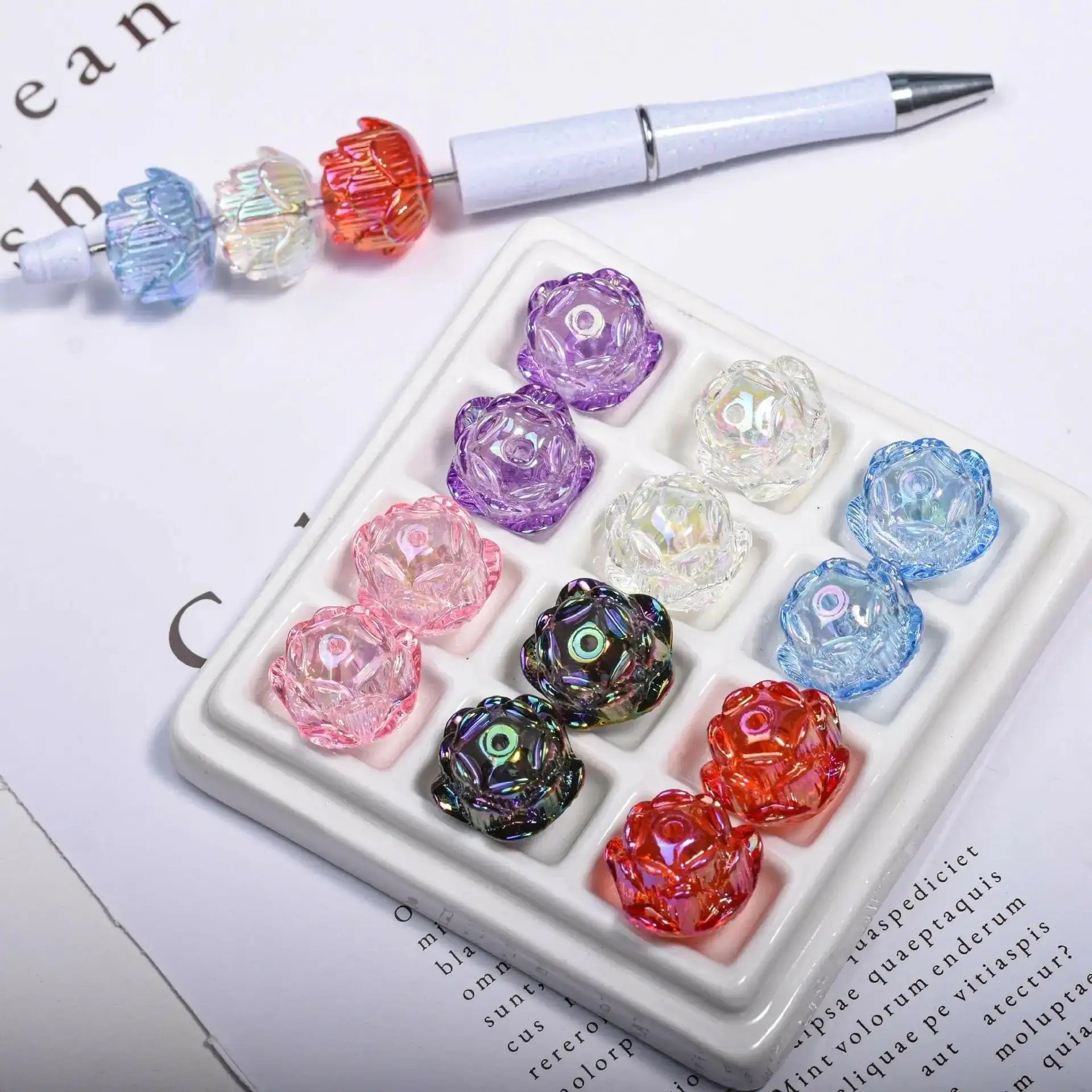 FS1633-21MM UV Lotus Flower Fit For Beadable Pen -Zoe DIY Wholesale