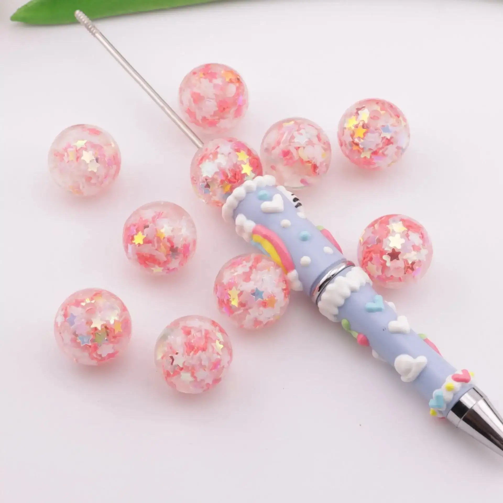 FS1725-Star Flash Chips Resin Beads Fit For Beadable Pens -Zoe DIY Wholesale