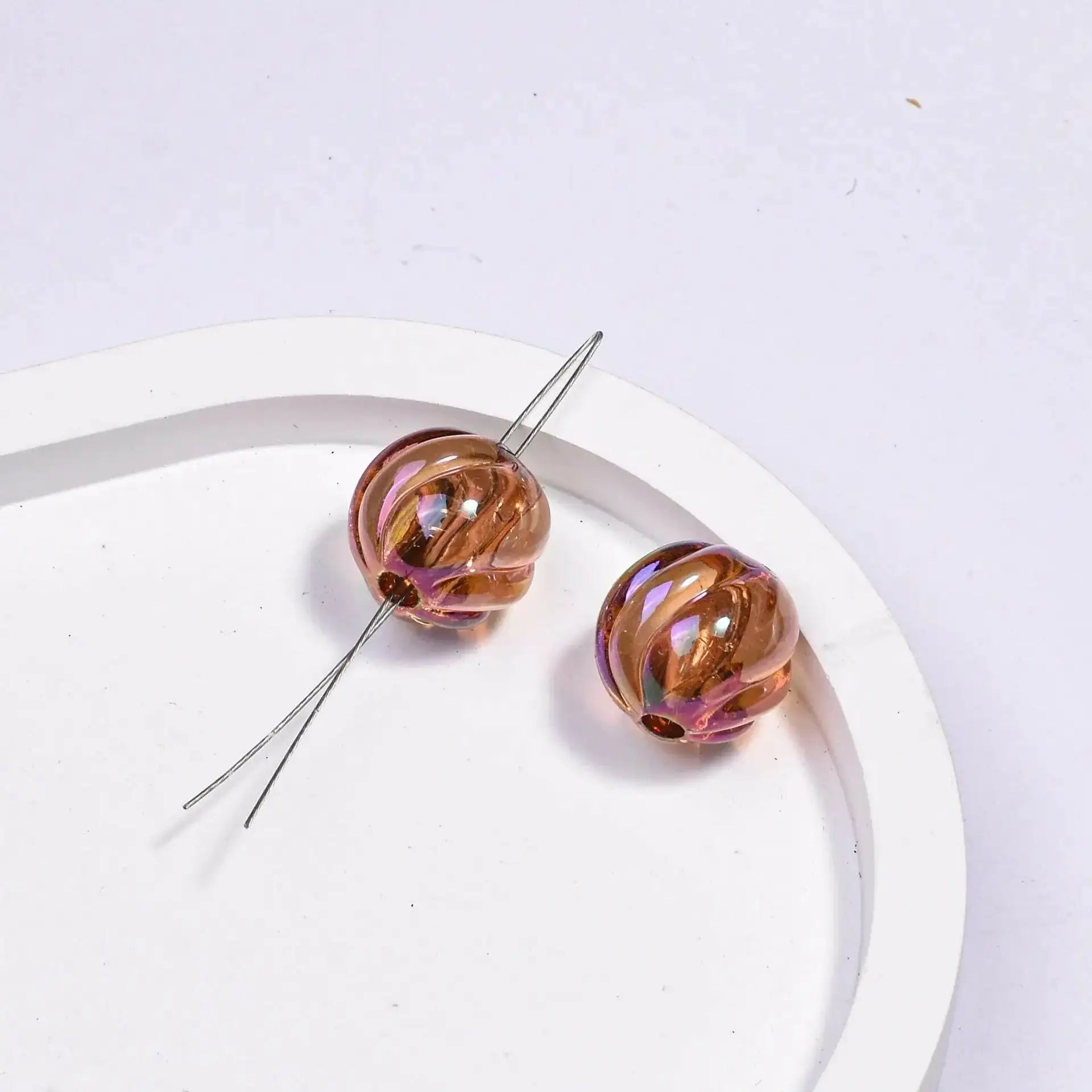 FS1735-16MM Clear Pumpkin Acrylic Beads Fit For Beadable Pens -Zoe DIY Wholesale