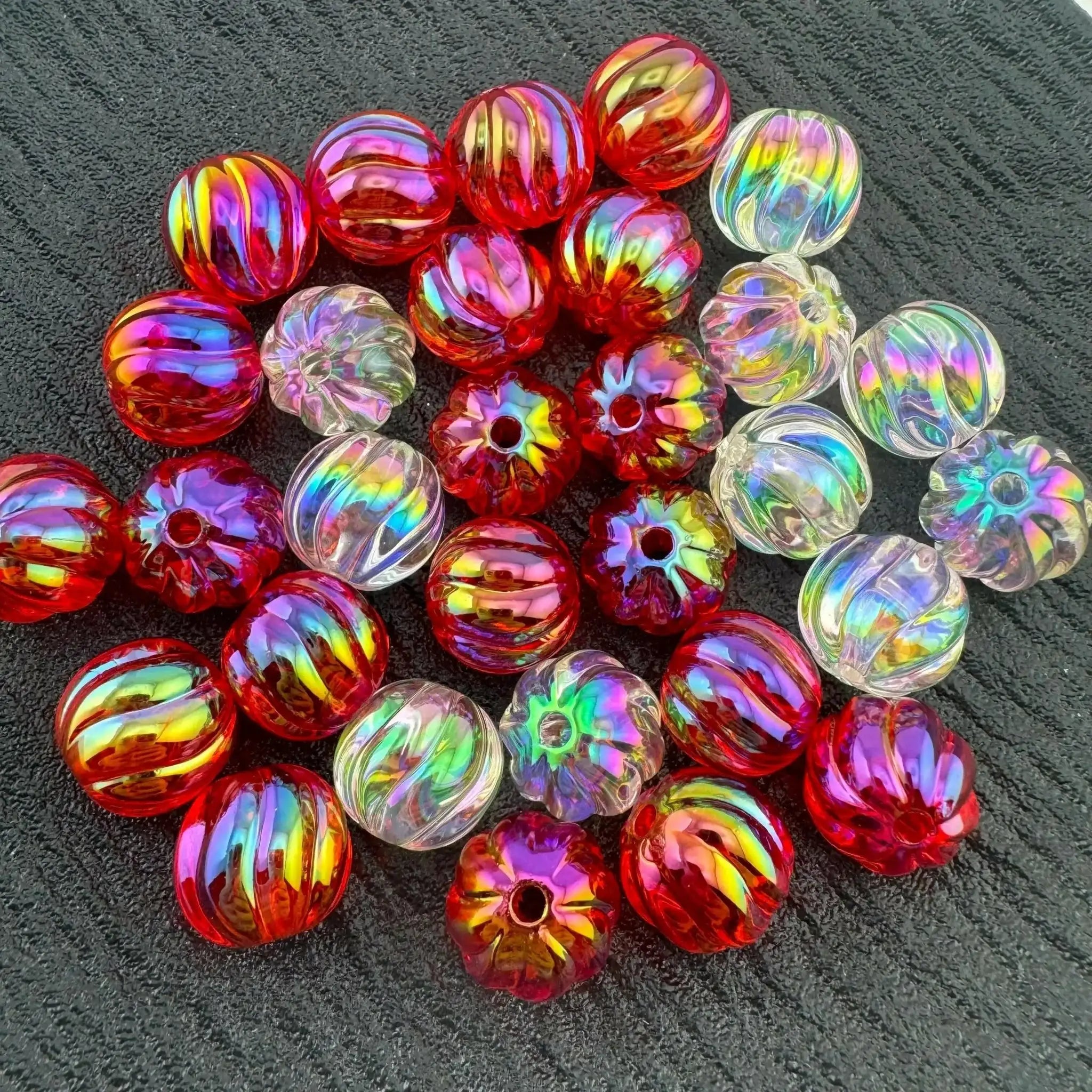 FS1735-16MM Clear Pumpkin Acrylic Beads Fit For Beadable Pens -Zoe DIY Wholesale