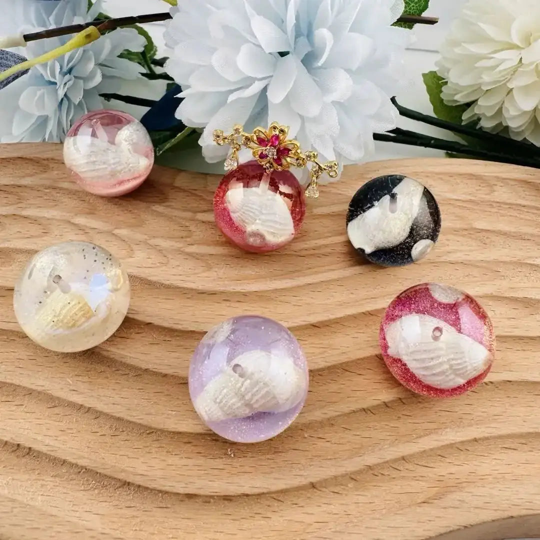 FS17907-About 25mm UV Coating Luminous Resin Beads（One Hole） -Zoe DIY Wholesale