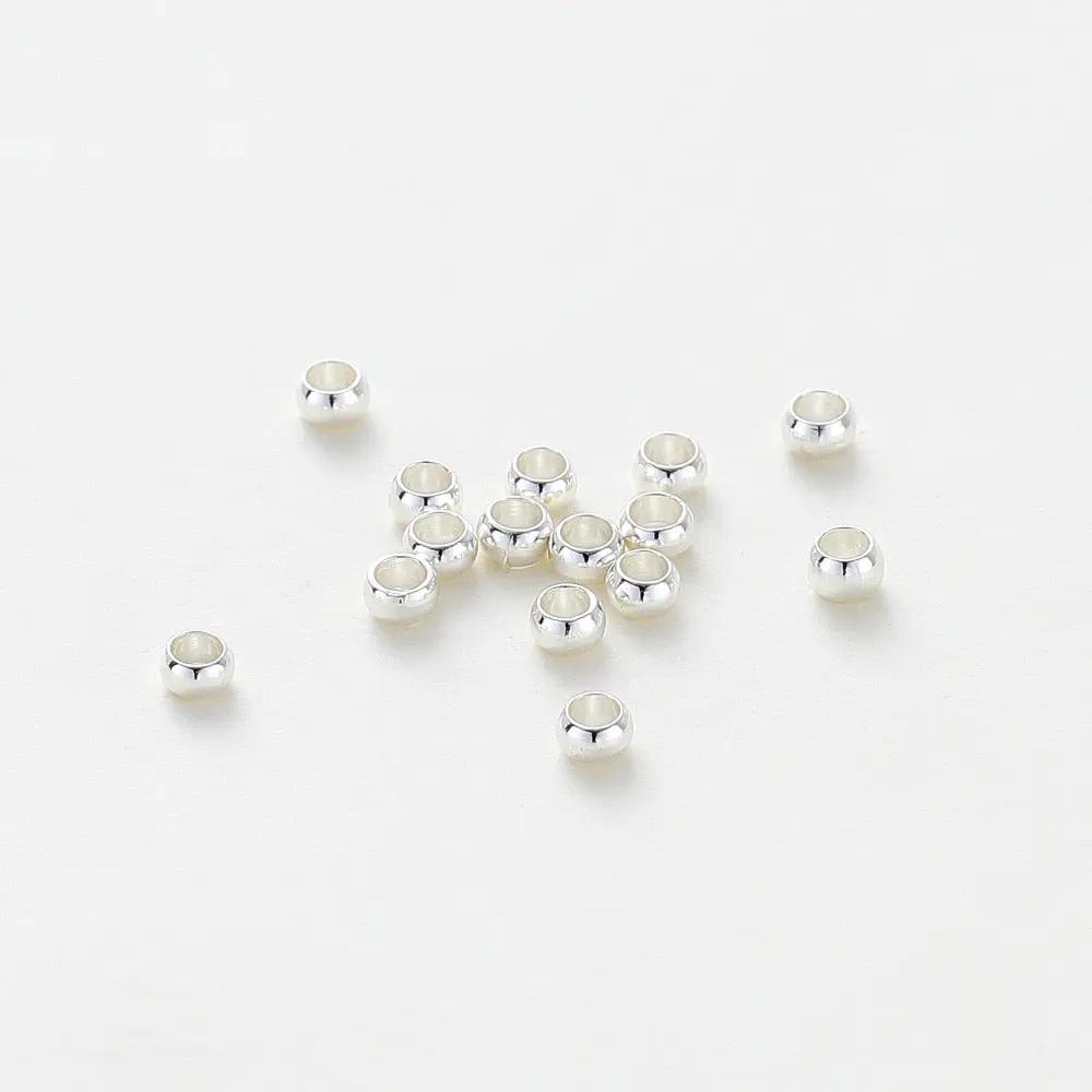 FS1814-2.5mm Silver Crimp Beads For Making Keychain -Zoe DIY Wholesale