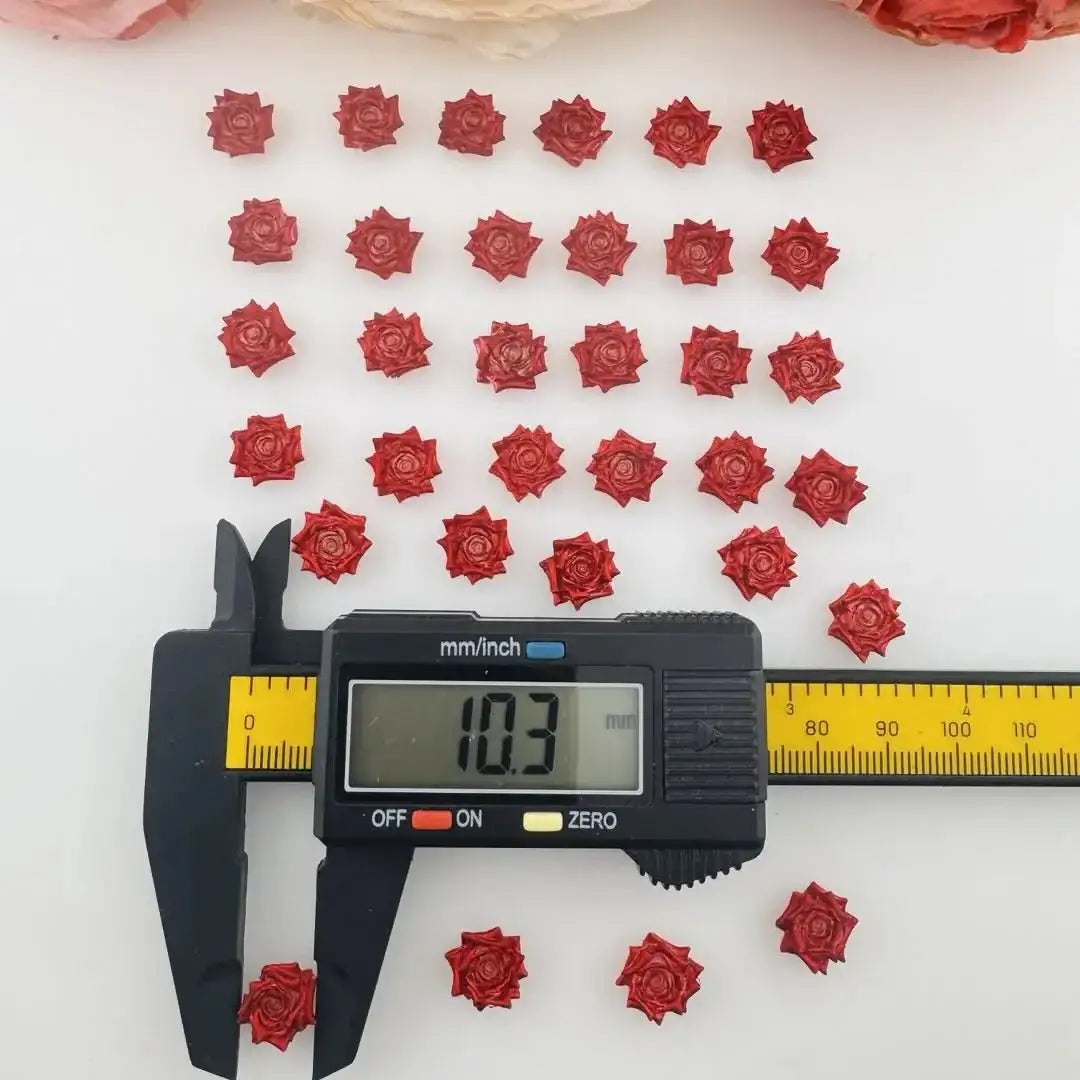 FS18383-About 10mm Soft Luminous Metalic Looking Flower Nail Charms -Zoe DIY Wholesale