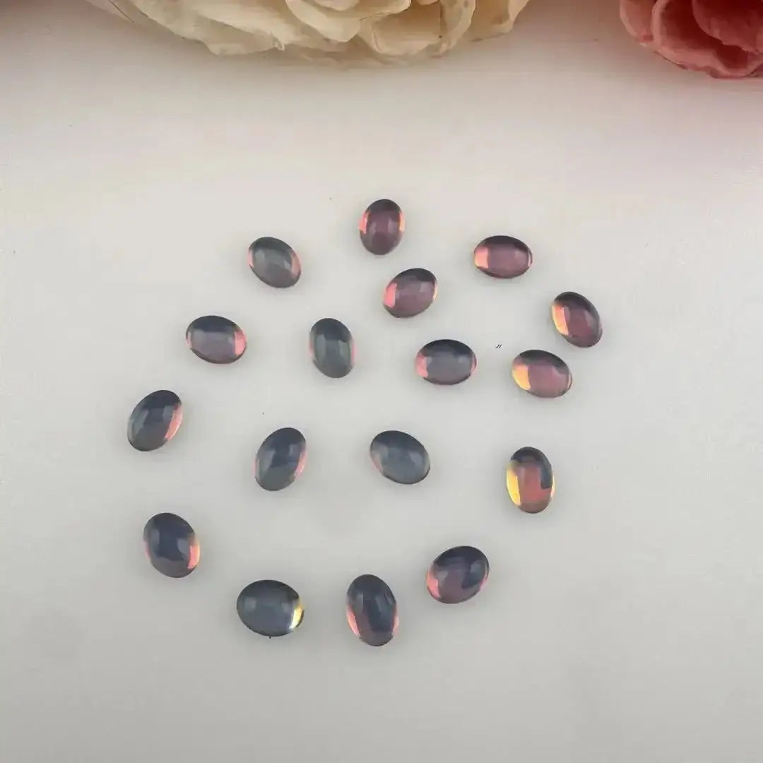 FS18708-About 6*8mm Oval Crystal Glass Nail Charns -Zoe DIY Wholesale