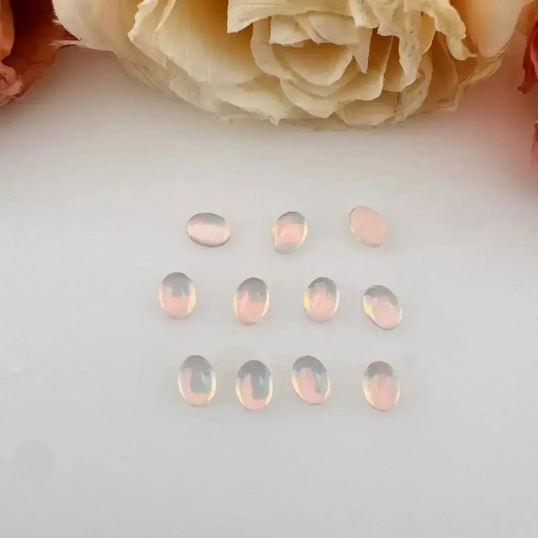 FS18708-About 6*8mm Oval Crystal Glass Nail Charns -Zoe DIY Wholesale