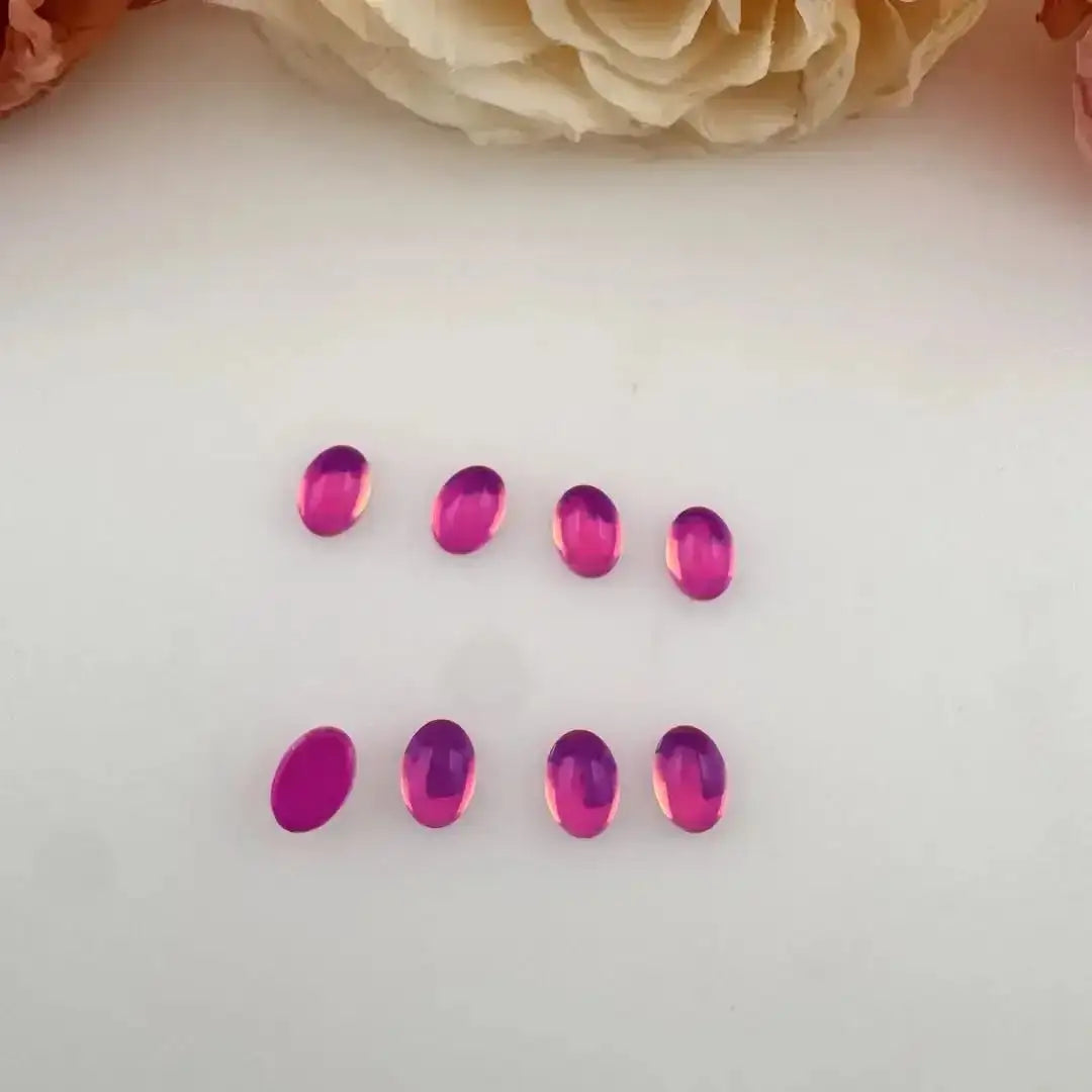 FS18708-About 6*8mm Oval Crystal Glass Nail Charns -Zoe DIY Wholesale