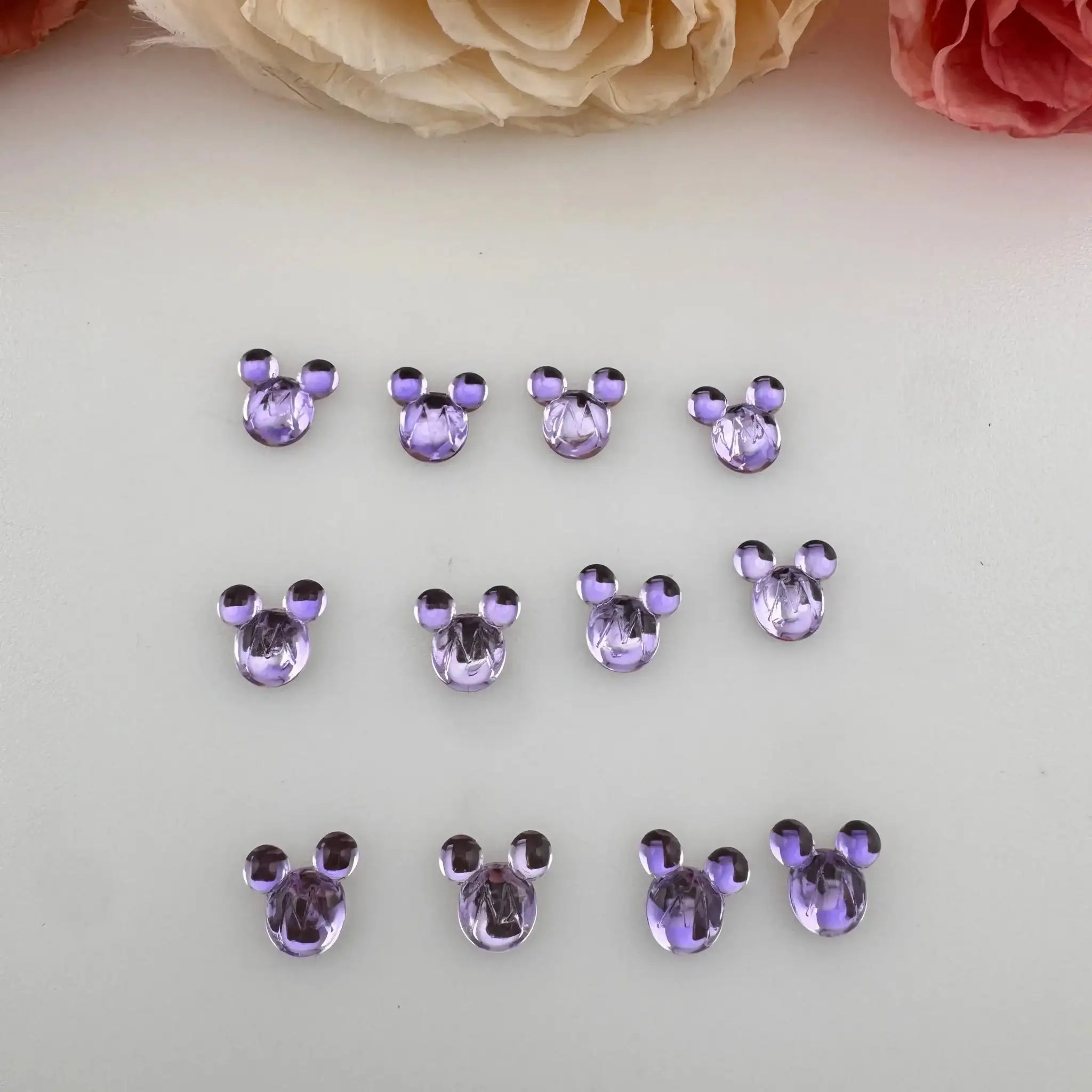 FS18717-About 10*10mm Crystal Glass Nail Charns -Zoe DIY Wholesale