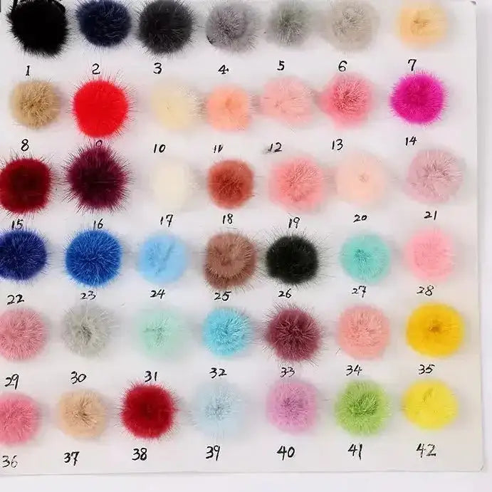 FS18758-About 25-27mm Fluffy Pompom Patch -Zoe DIY Wholesale
