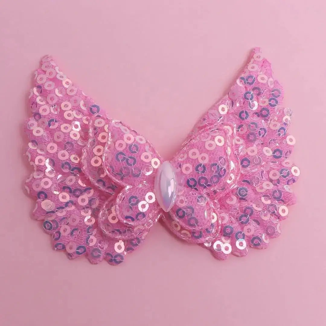 FS18875-About 8.5×6cm Butterfly Angle Wings Fabric Patch -Zoe DIY Wholesale