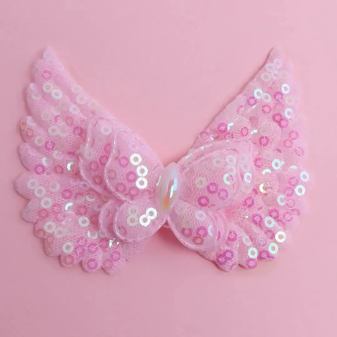 FS18875-About 8.5×6cm Butterfly Angle Wings Fabric Patch -Zoe DIY Wholesale