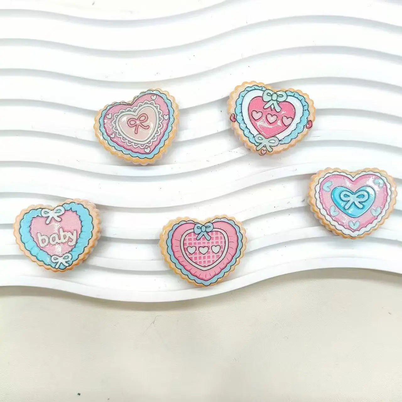 FS19011-Heart Acrylic Fancy Beads -Zoe DIY Wholesale
