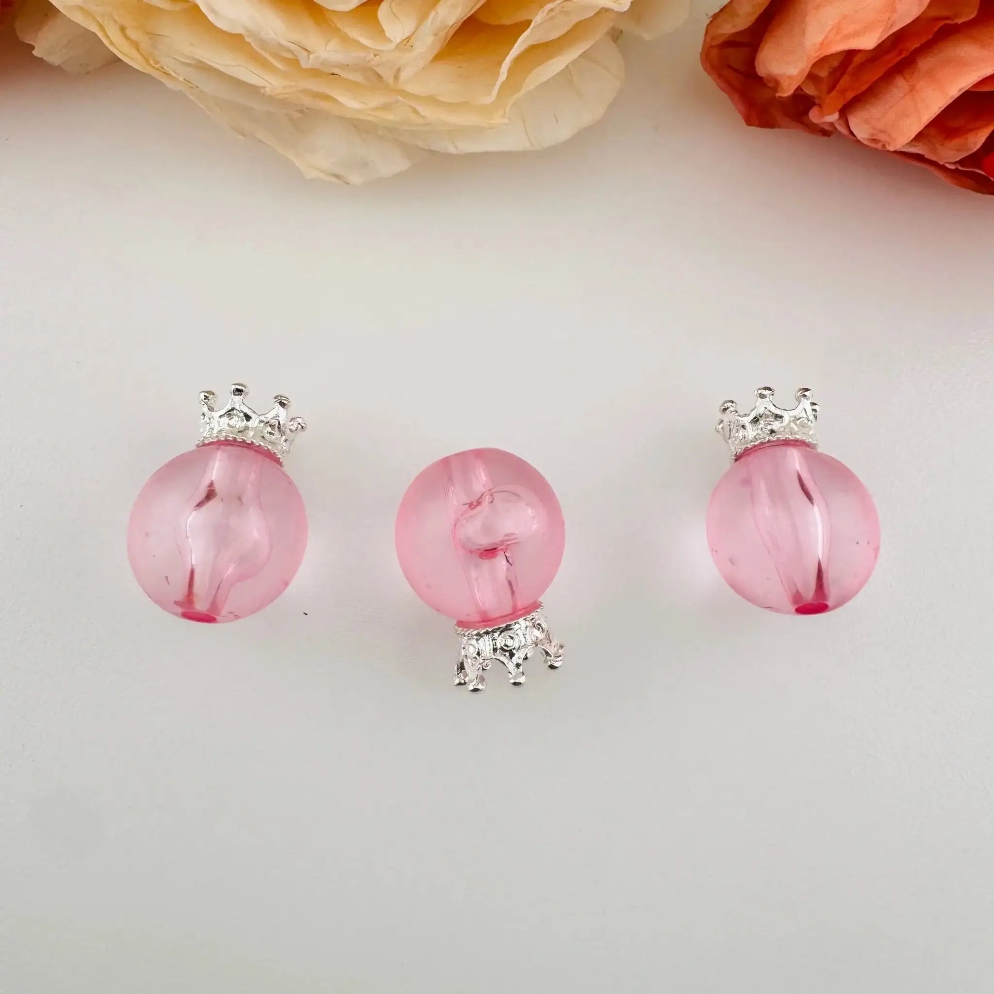 FS19047-16mm Clear Color Base Beads With Crown -Zoe DIY Wholesale