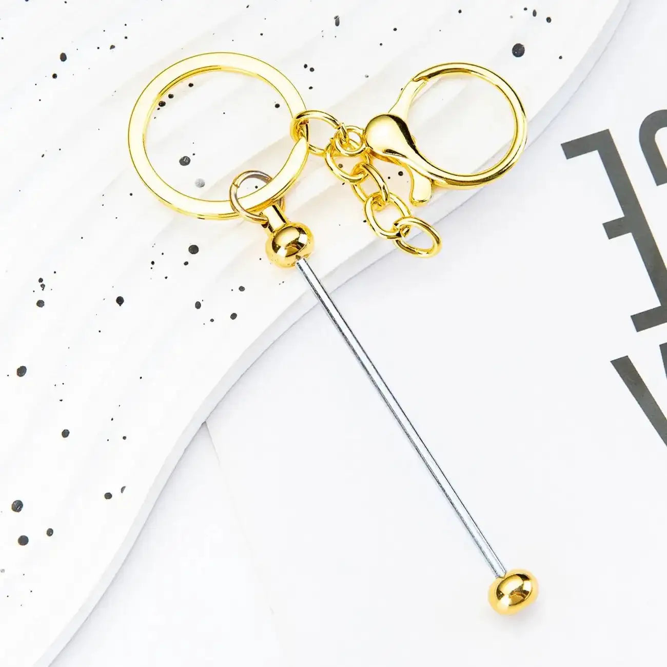 FS19079-About 14.8*3cm Beadable Keychain Bar -Zoe DIY Wholesale