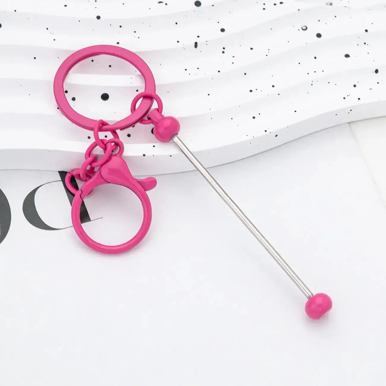 FS19079-About 14.8*3cm Beadable Keychain Bar -Zoe DIY Wholesale