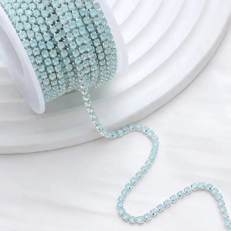 FS19153-9 Meters /Roll 2mm Size Mocha Crystal Color Chain -Zoe DIY Wholesale