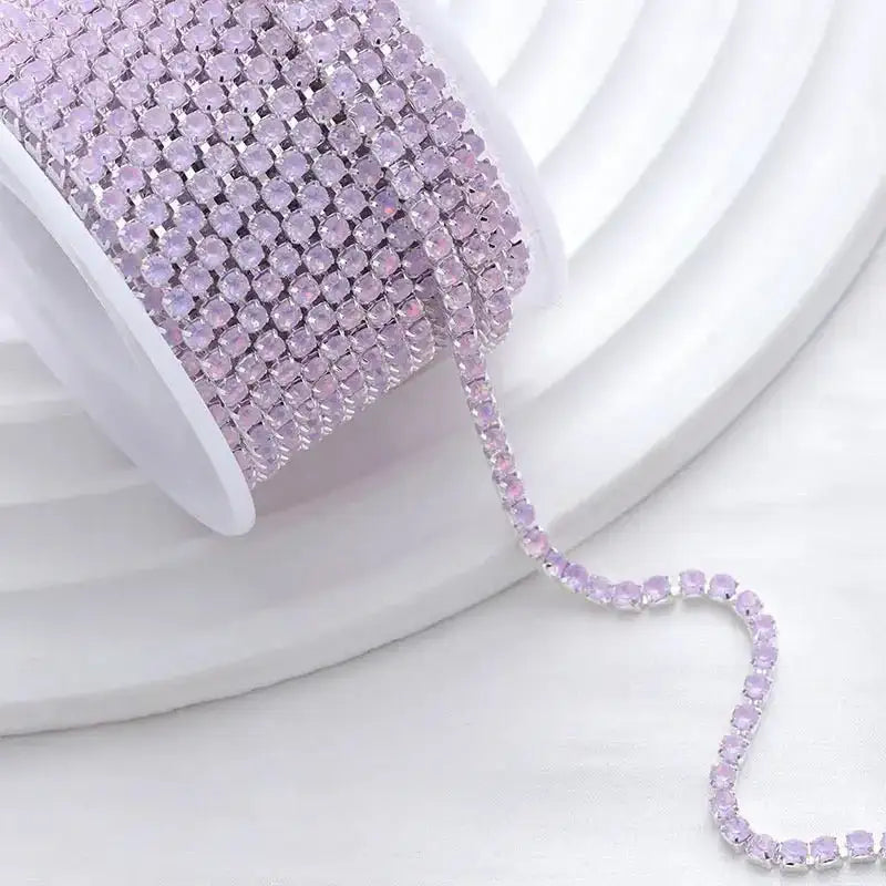 FS19153-9 Meters /Roll 2mm Size Mocha Crystal Color Chain -Zoe DIY Wholesale